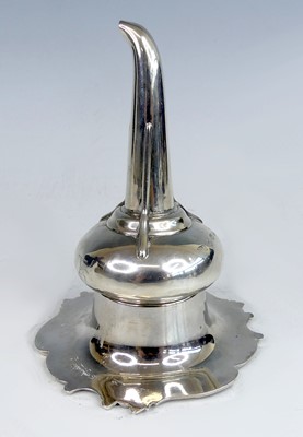 Lot 2189 - A William IV silver two-piece wine funnel,...