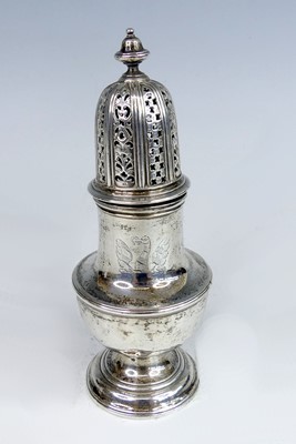 Lot 2148 - A George III silver sugar caster, having...