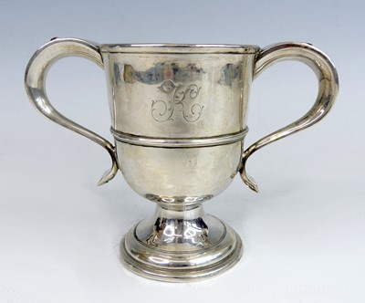 Lot 2164 - A George III provincial silver twin handled...