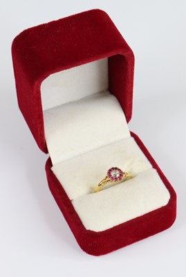 Lot 2698 - An Edwardian 18ct yellow gold, ruby and...