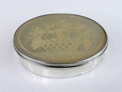 Lot 2179 - A Regency silver snuff box, of oval form with...