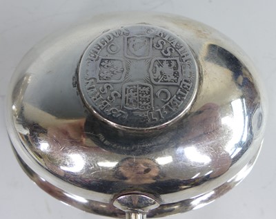 Lot 2074 - Three Georgian silver bowled and whale bone...