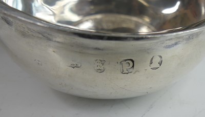 Lot 2074 - Three Georgian silver bowled and whale bone...