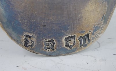 Lot 2075 - Three Georgian silver bowled and turned wooden...