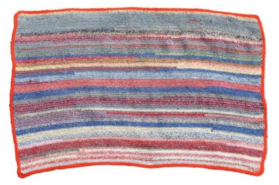 Lot 1138 - A striped woollen blanket, 20th century,...
