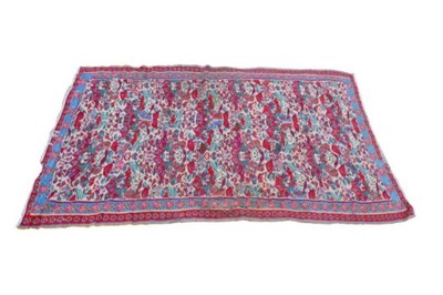 Lot 1130 - A large Kilim style rug, with a repeating...