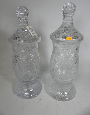 Lot 122 - A near pair of modern glass golf trophies and...