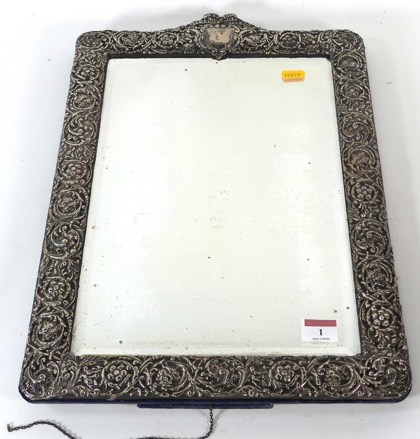 Lot 1 - A large silver 19th century dressing table...