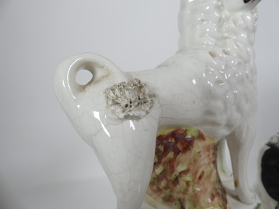 Lot 8 - A pair of Victorian prattware pot lids, one...