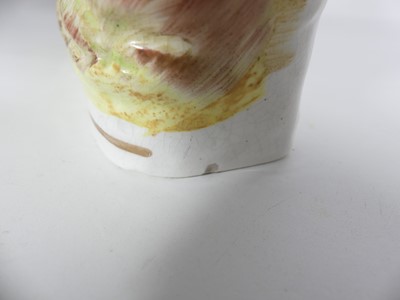 Lot 8 - A pair of Victorian prattware pot lids, one...