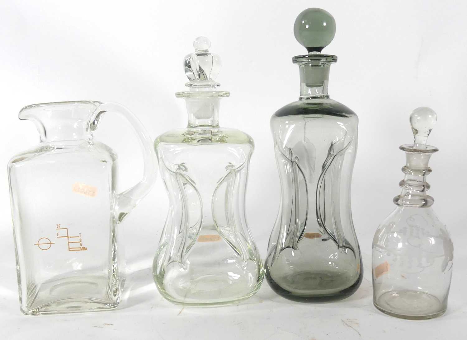 Lot 12 - A 1960s Danish Kluck-Kluck clear glass...