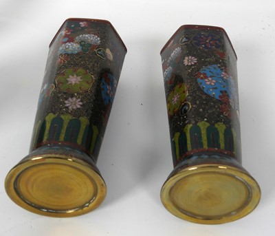 Lot 49 - A box of cloisonne wares, to include a pair of...