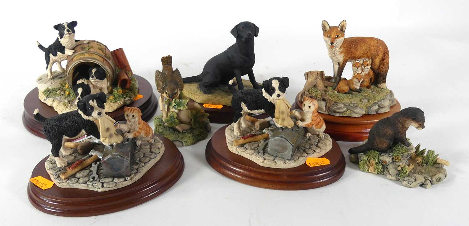 Lot 100 - A collection of Border Fine Arts figures, to...