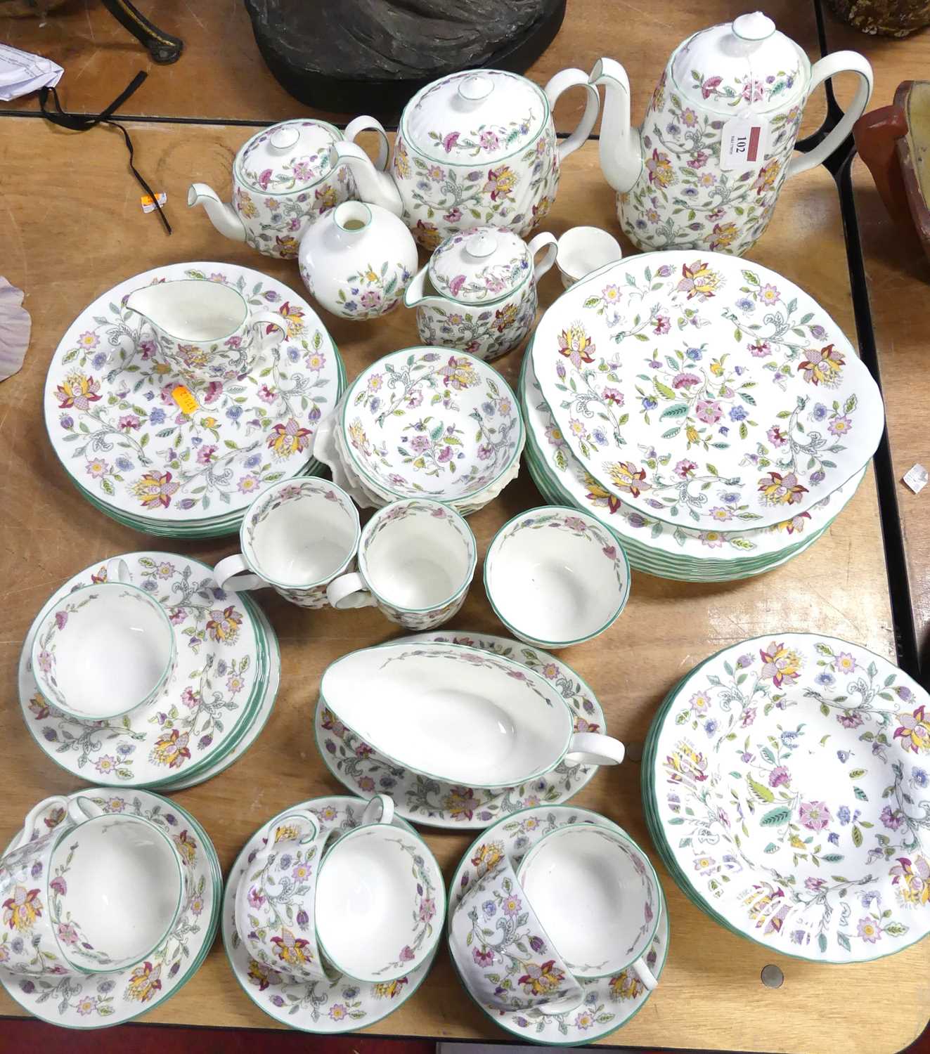 Lot 102 - A Minton Hadham Hall part dinner service, to...