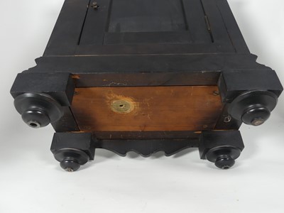 Lot 109 - An Aesthetic Movement ebonised mantel clock, h....