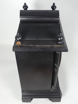 Lot 109 - An Aesthetic Movement ebonised mantel clock, h....