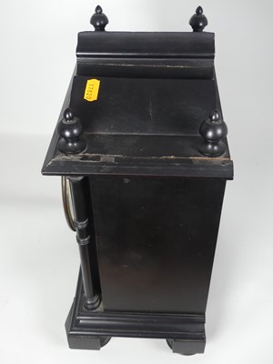 Lot 109 - An Aesthetic Movement ebonised mantel clock, h....