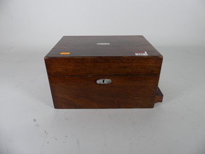 Lot 112 - A Victorian vanity set, having a walnut...