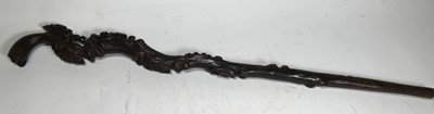 Lot 113 - A Chinese root carving walking stick