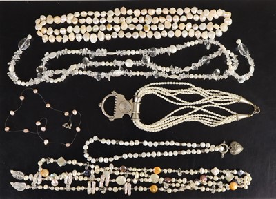 Lot 322 - A collection of four cultured pearl necklaces...