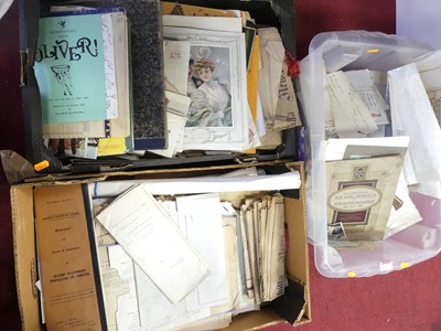 Lot 137 - Three boxes of Victorian and later ephemera,...