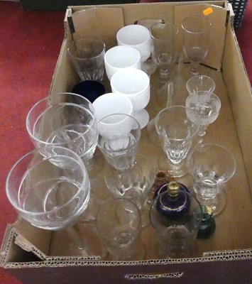 Lot 144 - A tray of miscellaneous glassware, to include...
