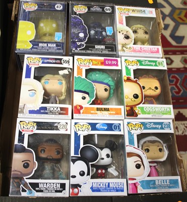 Lot 1502 - A tray of nine boxed Funko Pop vinyl action...