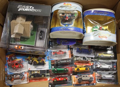 Lot 1506 - A tray of Jada and Hot Wheels diecast vehicles,...