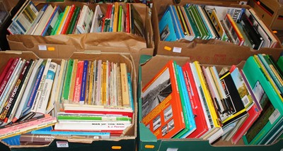 Lot 1515 - Four boxes of railway interest hard and...