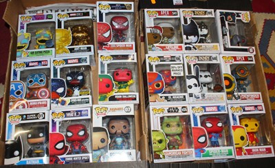Lot 1536 - Two trays of Funko Pop vinyl action figures,...