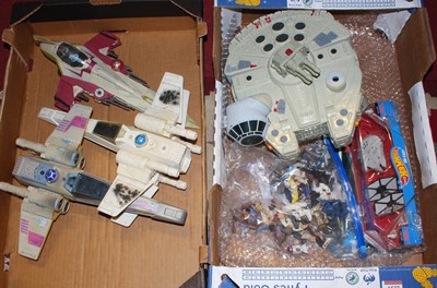 Lot 1537 - Two boxes of mainly 1990s Star Wars collectables