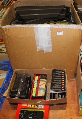 Lot 1564 - A quantity of mixed Scalextric and Airfix slot...