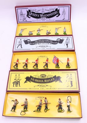 Lot 1753 - A Britains modern release soldier group, three...