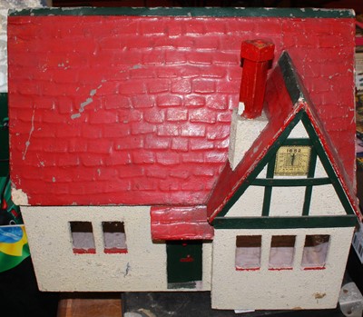 Lot 1597 - A wooden home made dolls house in 17th century...