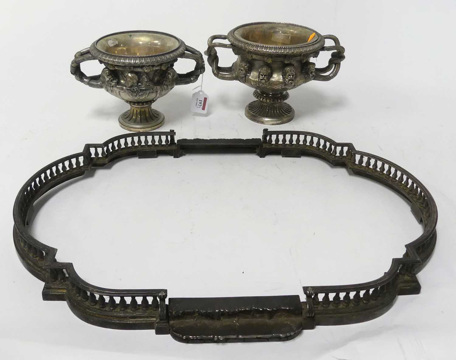 Lot 197 - A pair of Warwick vases, of squat footed form,...