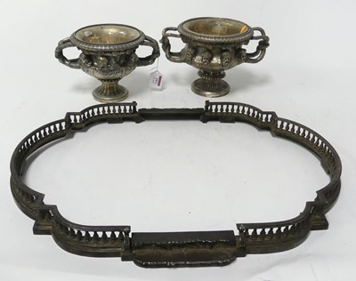 Lot 197 - A pair of Warwick vases, of squat footed form,...