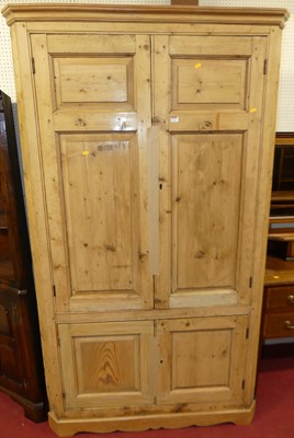 Lot 1112 - A Victorian pine freestanding four door corner...