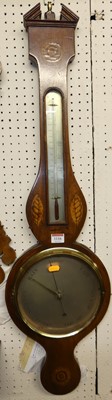 Lot 1116 - A 19th century mahogany and satinwood conch...