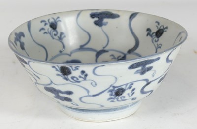 Lot 168 - A Chinese blue and white porcelain bowl from...