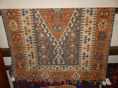Lot 1145 - A Turkish woollen kelim rug, 160 x 104cm