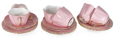 Lot 154 - A collection of trios by Shelley, being pink...