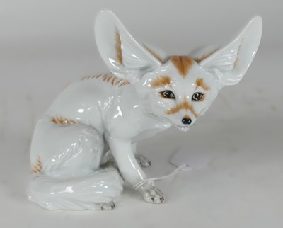 Lot 156 - A Vienna porcelain figurine of a Fennic Fox, h....