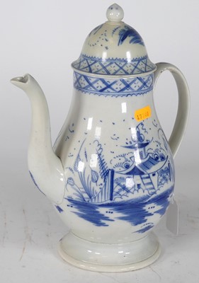 Lot 150 - A late 18th century pearlware blue and white...