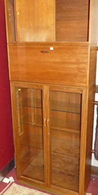 Lot 1152 - 1970s teak Ladderax, to include; twin double...