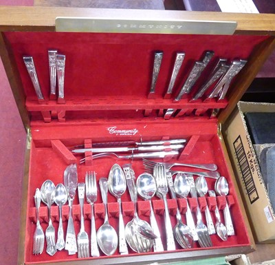 Lot 201 - An Community by Oneida canteen of cutlery,...