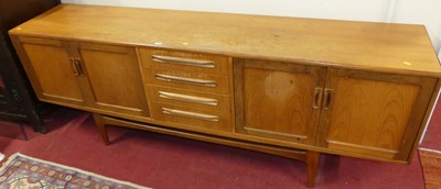 Lot 1156 - A 1960s G-Plan 'Fresco' teak long sideboard,...