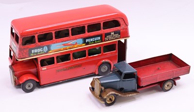 Lot 1834 - Two Triang Minic tinplate clockwork vehicles...
