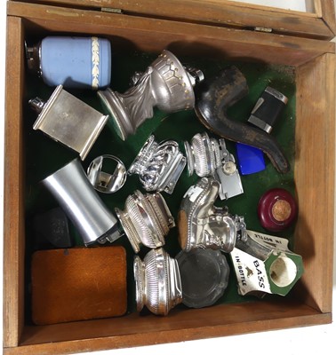 Lot 393 - A table-top display case containing a quantity...