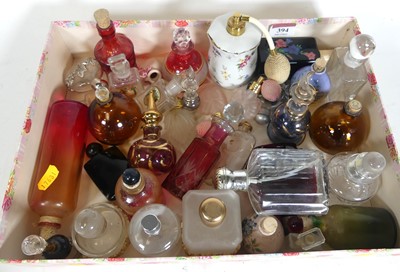 Lot 394 - A collection of empty perfume and scent bottles