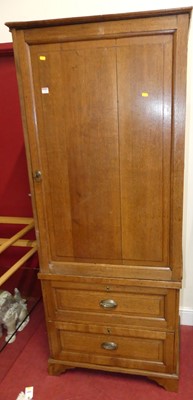 Lot 1158 - An oak single door side cupboard, having two...